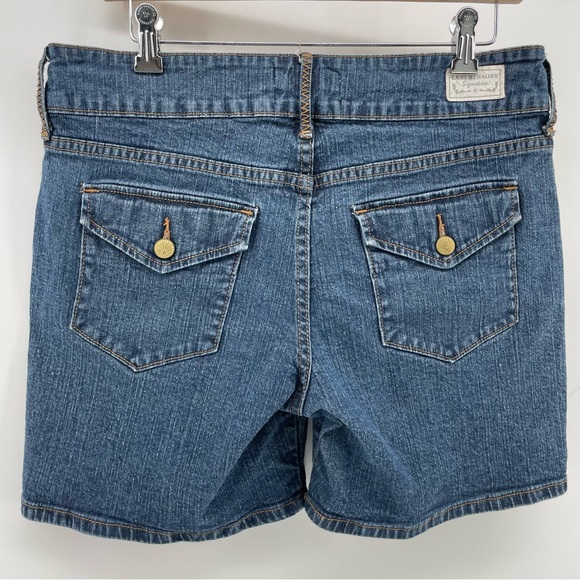 Levi Strauss Signature Womens Jean Shorts Blue Denim Misses 10 - Picture 3 of 5